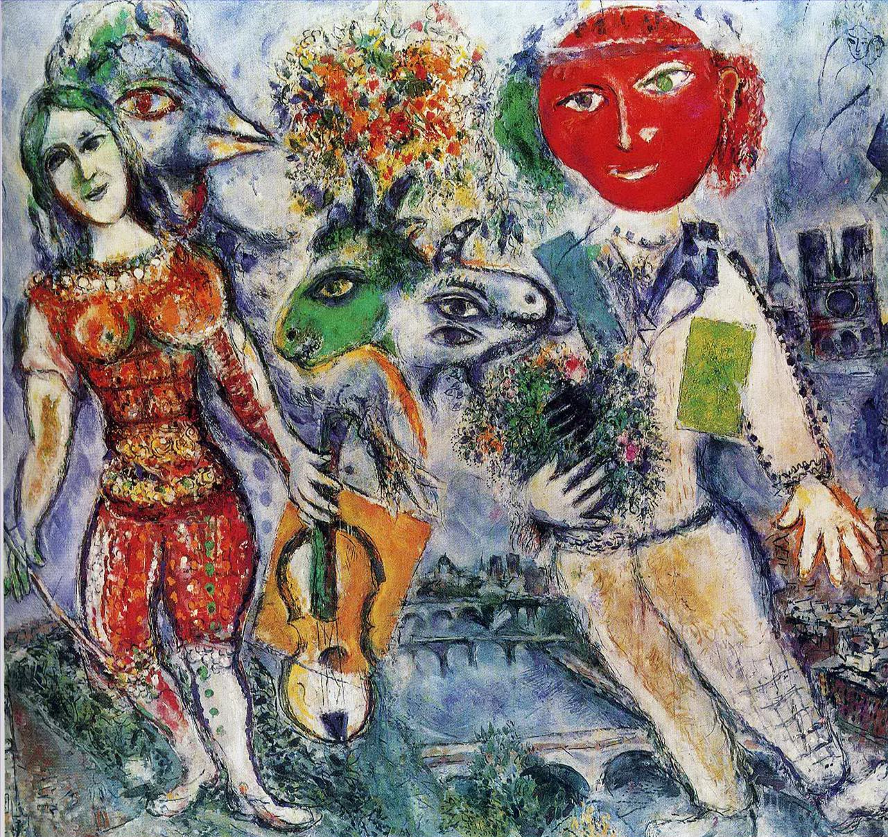 Der Players Zeitgenosse Marc Chagall Ölgemälde